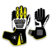 MarkX Bikers Full Finger Leather Gloves Anti-Slip Shock-Absorbing Leather Gloves For Men & Women