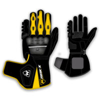 MarkX Bikers Full Finger Leather Gloves Anti-Slip Shock-Absorbing Leather Gloves For Men & Women