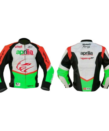 Aprilia Jarno Saarinen Racer Leather Motorcycle Jacket