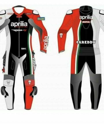 Aprilia SOJ Racing DVR Leather Motorcycle Riding Suit