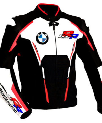 BMW Motorrad Akrapovic 3asy Ride Racer Leather Motorcycle Jacket