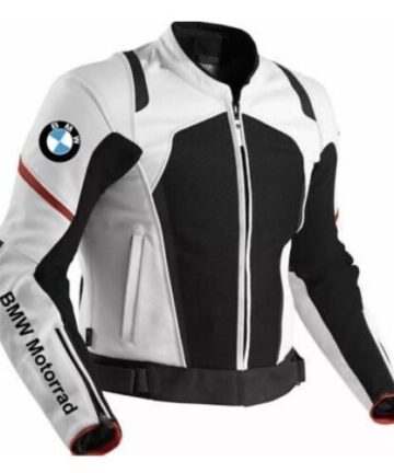 BMW Jarno Saarinen Racer Leather Motorcycle Jacket