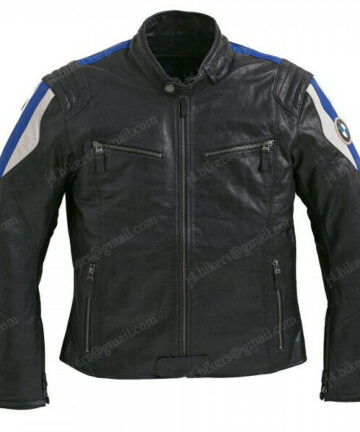 BMW Valentino Rossi Movistar 46 Racer Leather Motorcycle Jacket