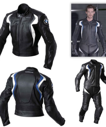 BMW Giacomo Agostini Racer Leather Motorcycle Jacket