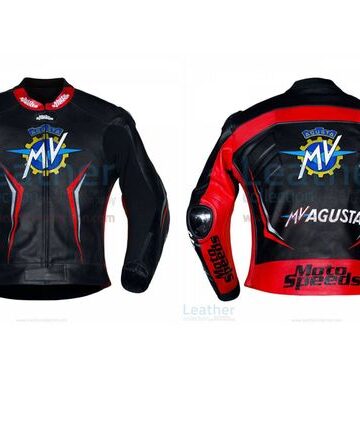 MV?Augusta Luca Marini Racer Leather Motorcycle Jacket