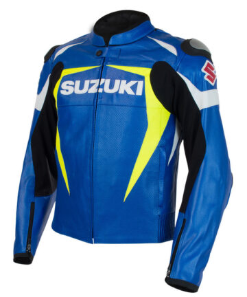 Suzuki MV Corse F4 Firelli Jarno Saarinen Racer Leather Motorcycle Jacket