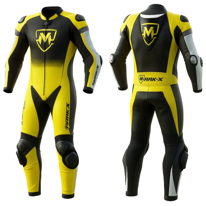 MarkX MotoGP Leather Racing Suit for Men CE Armor Motorcycle Sports Riding Gear