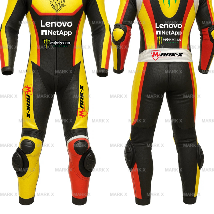 MarkX MotoGP Leather Racing Suit for Men CE Armor Motorcycle Sports Riding Gear