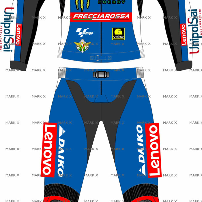 MarkX Francesco-Bagnaia 46 MotoGP Leather Racing Suit for Men CE Armor Motorcycle Sports Riding Gear