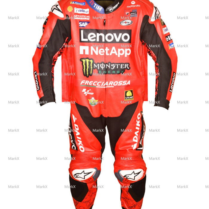 MarkX MotoGP Leather Racing Suit for Men CE Armor Motorcycle Sports Riding Gear