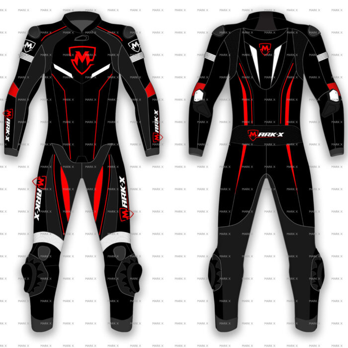 MarkX MotoGP Leather Racing Suit for Men CE Armor Motorcycle Sports Riding Gear