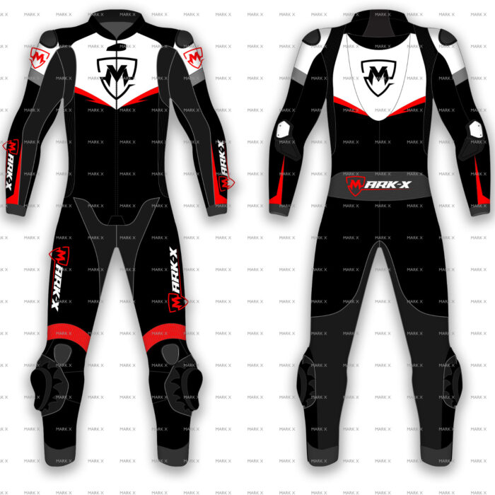 MarkX MotoGP Leather Racing Suit for Men CE Armor Motorcycle Sports Riding Gear