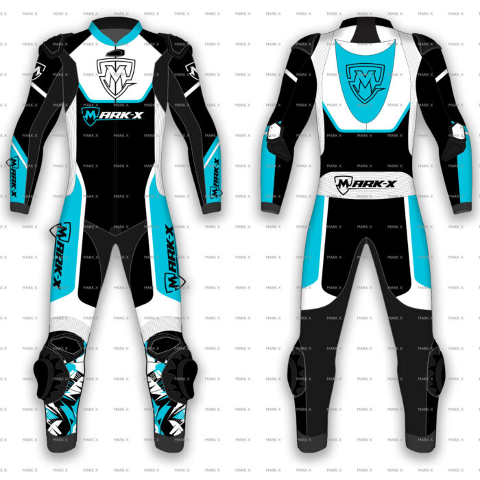 MarkX MotoGP Leather Racing Suit for Men CE Armor Motorcycle Sports Riding Gear