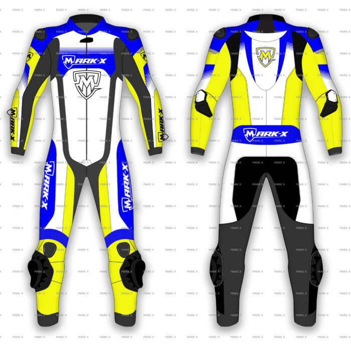MarkX MotoGP Leather Racing Suit for Men CE Armor Motorcycle Sports Riding Gear