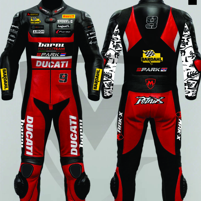 MarkX Danilo Petrucci MotoGP Leather Racing Suit for Men CE Armor Motorcycle Sports Riding Gear